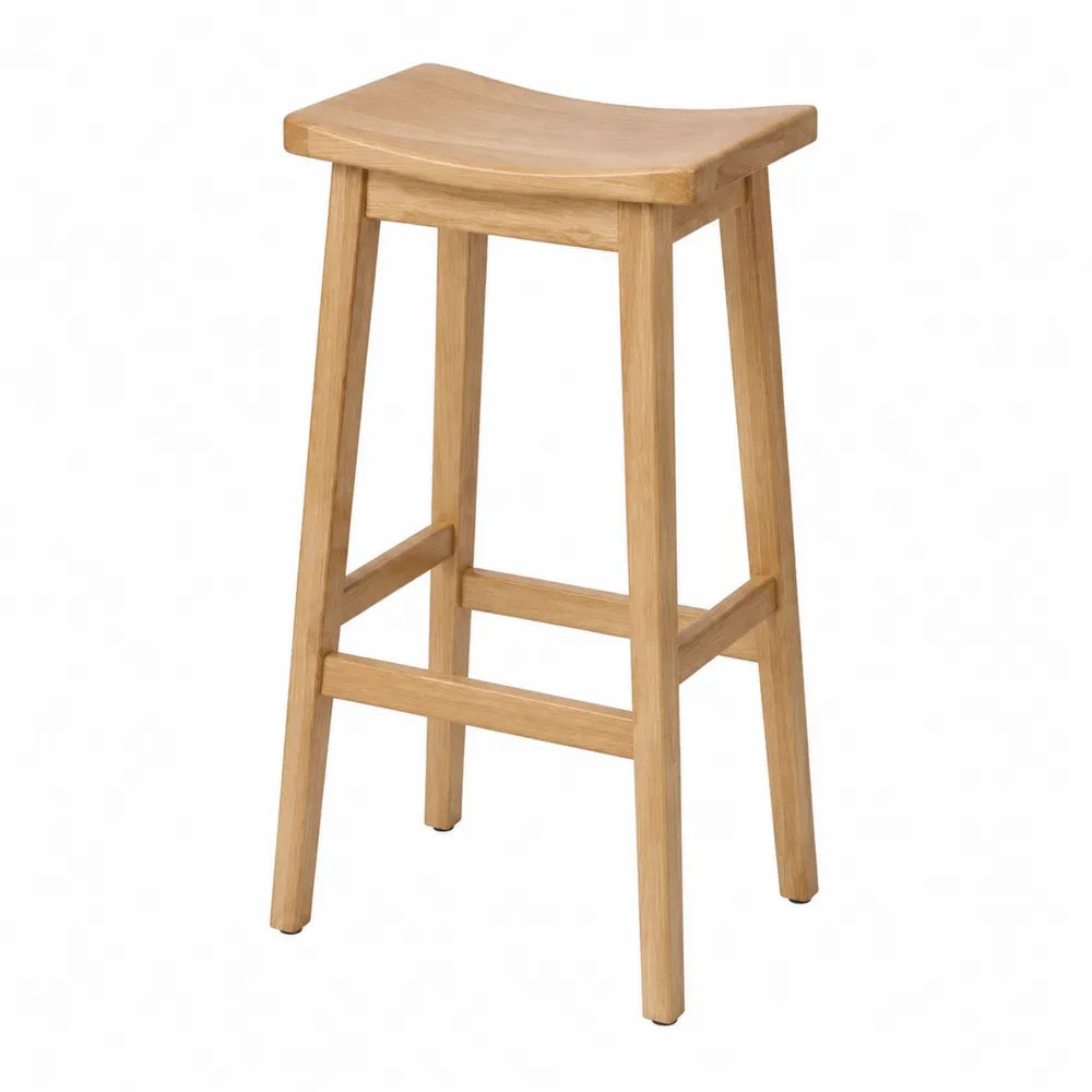 Taburete de madera de roble de 75 cm