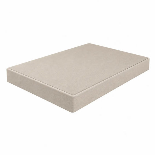 Base de Cama Tapizada en Tela Beige 200x160 cm