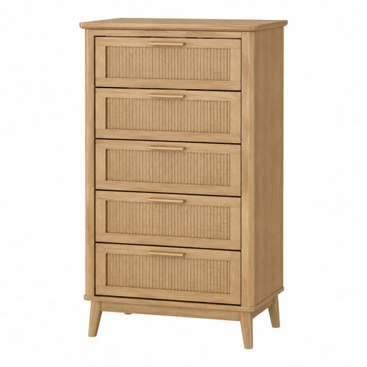 Cajonera de Madera de Roble con 5 Cajones