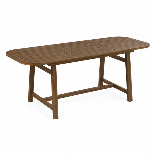 Mesa de madera de acacia para exteriores 200x100x75 cm