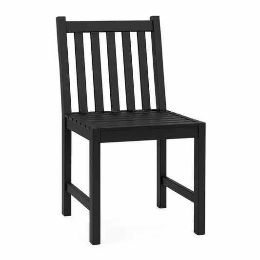Silla de aluminio negra para exterior