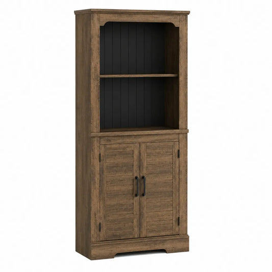 Armario de Almacenamiento de Madera MDF Marrón y Negro 180x80x40 cm